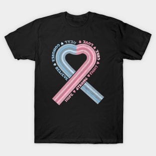 Infant Loss Awareness Pink and Blue Ribbon T-Shirt